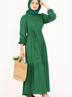 Prenses Elbise Yeşil