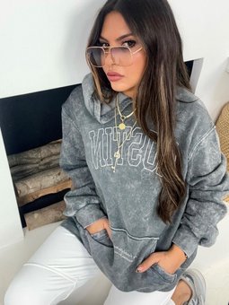 Gri Kapüşonlu Austin Sweatshirt
