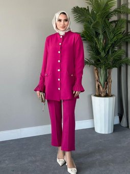 Maral Pantolonlu Takım Fuşya