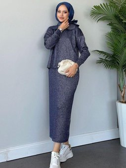 Sindirella Etekli Triko Takım Lacivert