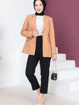 Blazer Ceket Tsd230625 Taba