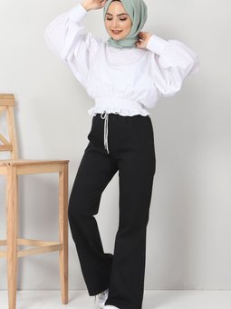 I?spanyol Paça Kot Pantolon Tsd22014 Siyah