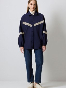 Dantel Şeritli Bomber Ceket