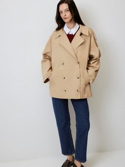 Kısa Gabardin Trençkot