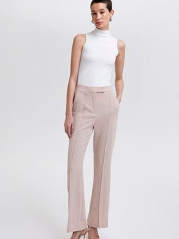 Önü Nervürlü Bol Paça Pantolon