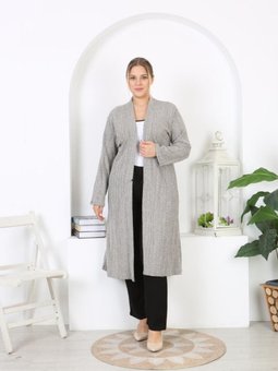 Örme Pamuklu Likralı Yumusak Tiriko Hırka