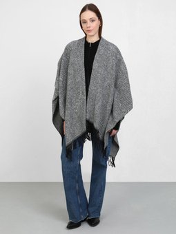 Balıksırtı Düz Gri Panço