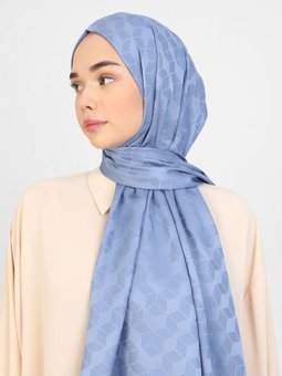 Diamond Mermer Desen İndigo Şal