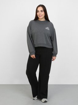 Yumuşa Tuşeli Büyük Beden Siyah Pantolon