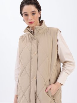 Çıtçıtlı Fermuarlı Kapitone Şişme Yelek