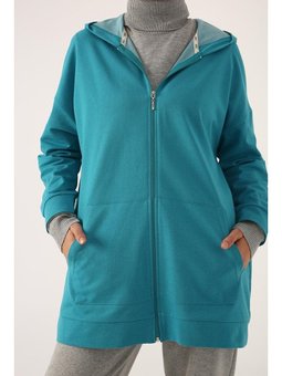 Fermuarlı Sweat Hırka Mint