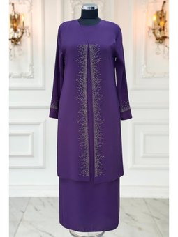 Filiz Abiye Elbise Mürdüm