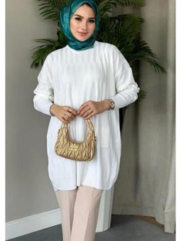 Baklava Tunik Beyaz