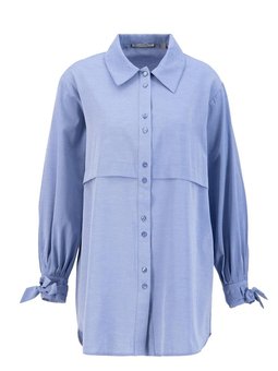 Kol Detaylı Gömlek 23k3441 Lacivert