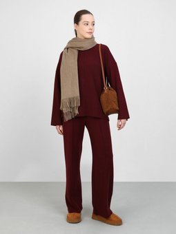 Yumuşak Dokulu Selanik Sweatshirt Bordo