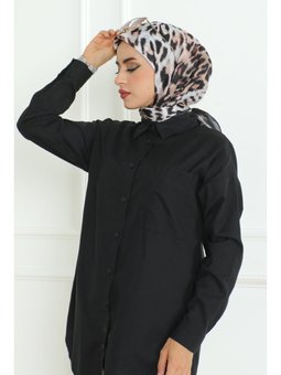 Kerlin Desenli Soft Siyah Eşarp