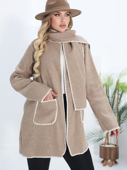 Sarel Atkılı Kaşe Ceket 1270 Vizon