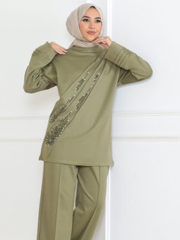 Brc2412 Yeşil Taş Detaylı Takım