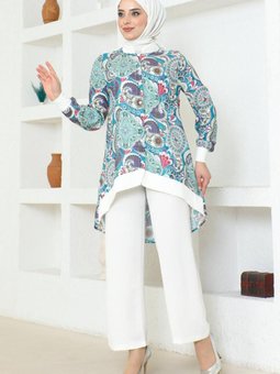 Etnik Desenli Takım Brc1313 Petrol