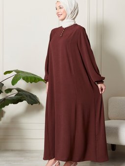 Giyim Anne Namaz Elbisesi Aerobin Boydan V Roba Balık Elbise Büyük Beden