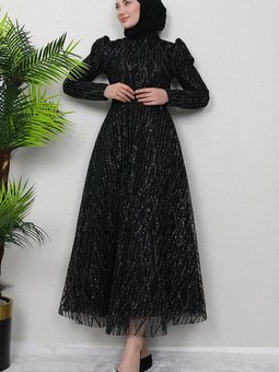 Elisa Abiye Elbise Siyah