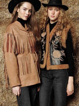 Süet Kovboy Camel Ceket