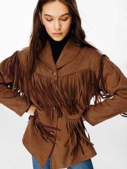 Süet Kovboy Kahve Ceket