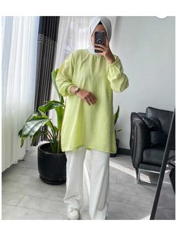 Taş Baskılı İnce Keten Tunik