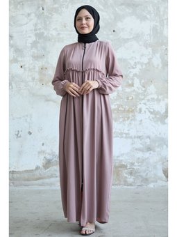 Arkadan Püskül Detay Büzgü Pudra Ferace