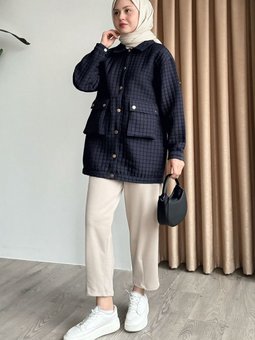 Kapitone Torba Cepli Lacivert Kap