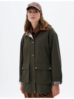 Kadife Garnili Kap Koyu Haki