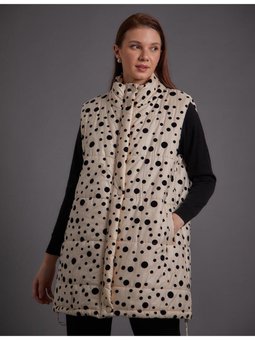 Puantiyeli Şişme Yelek Krem