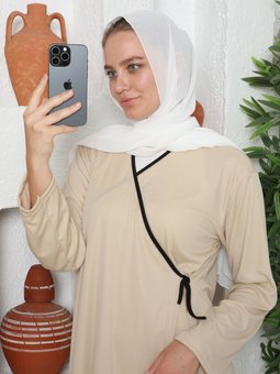 Mevsimlik Bağlamalı Elbisesi, Terletmeyen Namaz Kıyafeti, Dökümlü Ferace