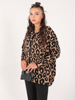 Bej Leopar Hırka 70 2297