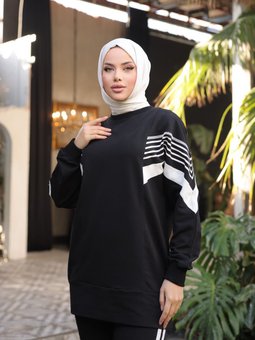 Eşofman İkili Takımı Oversize, Bisiklet Yaka %100 Pamuk Kumaş