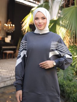 Eşofman İkili Takımı Oversize, Bisiklet Yaka %100 Pamuk Kumaş