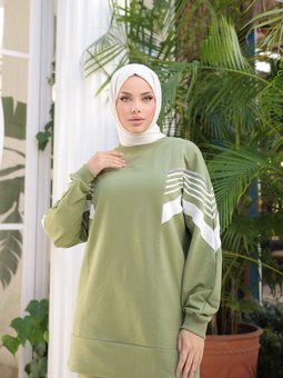 Eşofman İkili Takımı Oversize, Bisiklet Yaka %100 Pamuk Kumaş