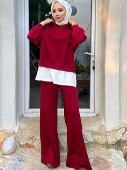 25k2214 Bordo Armalı Spor İkili Takım