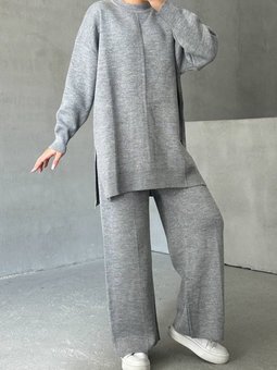 25k2224 Gri Simli Triko Takım