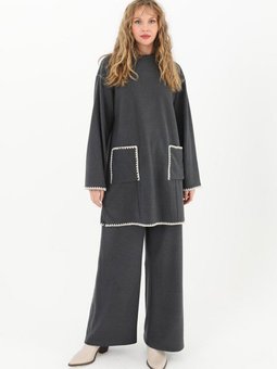 25k2232 Antrasit Fitilli Cepli Takım