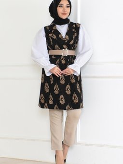 Siyah Desenli Ceket