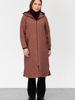 İnce Kapitone Büyük Beden Giy Çık Kahve