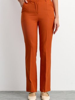 İspanyol Paça Pantolon Taba