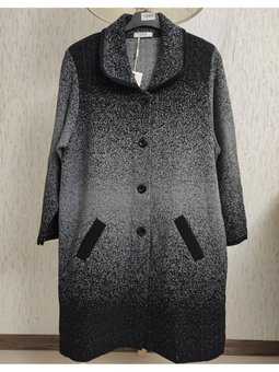 Çelik Örgü Düğmeli Cepli Kışlık Triko Anne Ceket Hırka