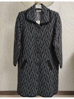 Çelik Örgü Düğmeli Cepli Kışlık Triko Anne Ceket Hırka