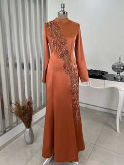 Deniz Tarçın Abiye Elbise