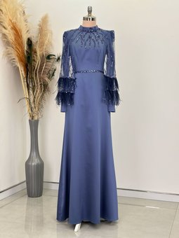 Kot Mavi Matmazel Abiye Elbise