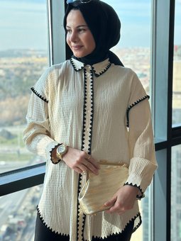 2047 Fisto Detaylı Gömlek Krem