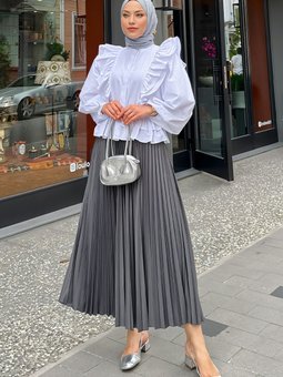 5005 Pliseli Etek Antrasit