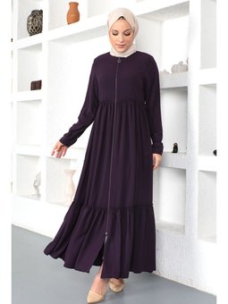 Volanlı Mürdüm Ferace